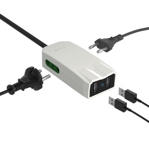 iLock Mini, Slim Desigin, Dual Port (2xType-A) + 2 Outlets, 3M