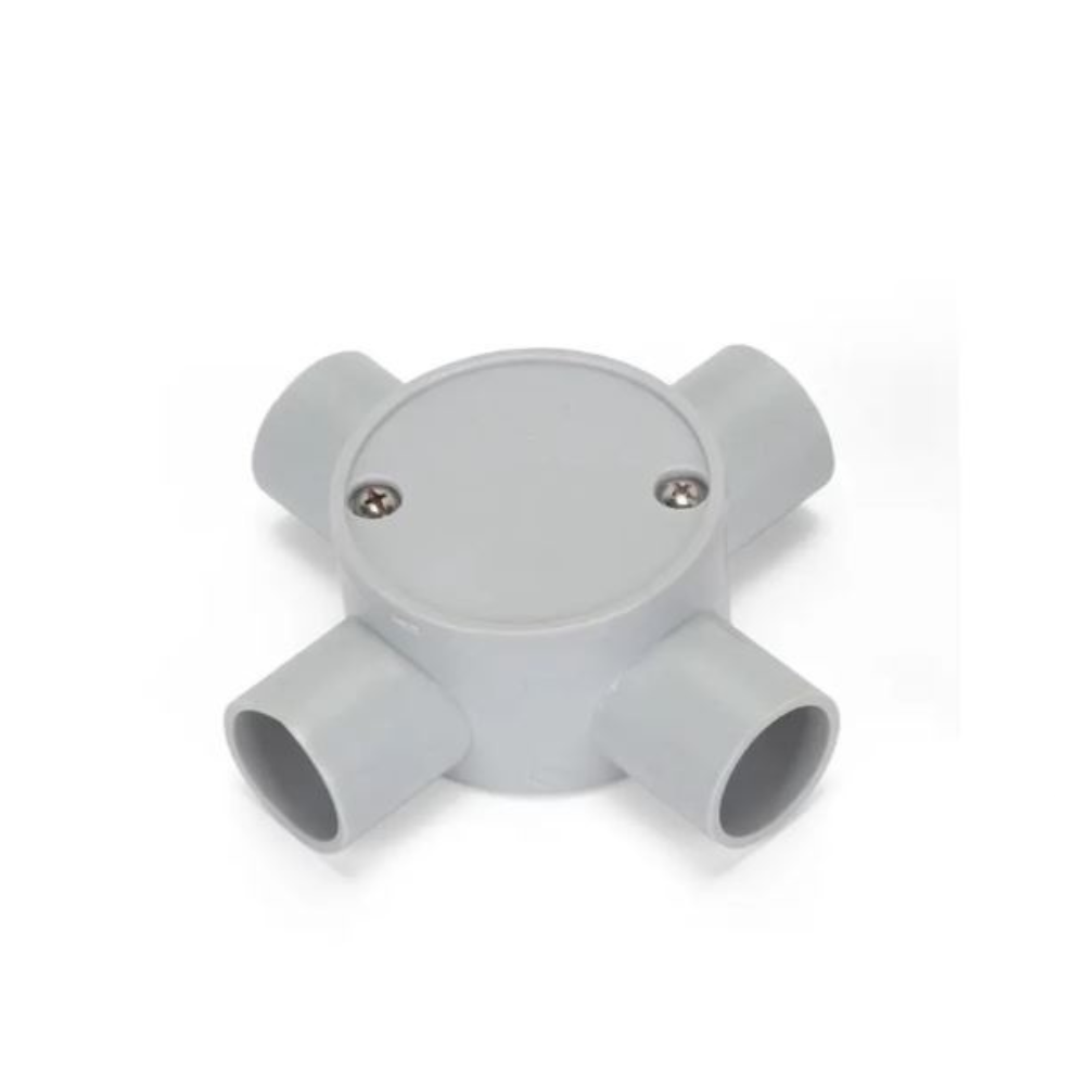 Rectangular Round Conduit Engineering Home Round Conduit Circular box 4 way 20mm² | Durable ...