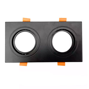 Lazio Dual Rectangular Spotlight Frame - Black