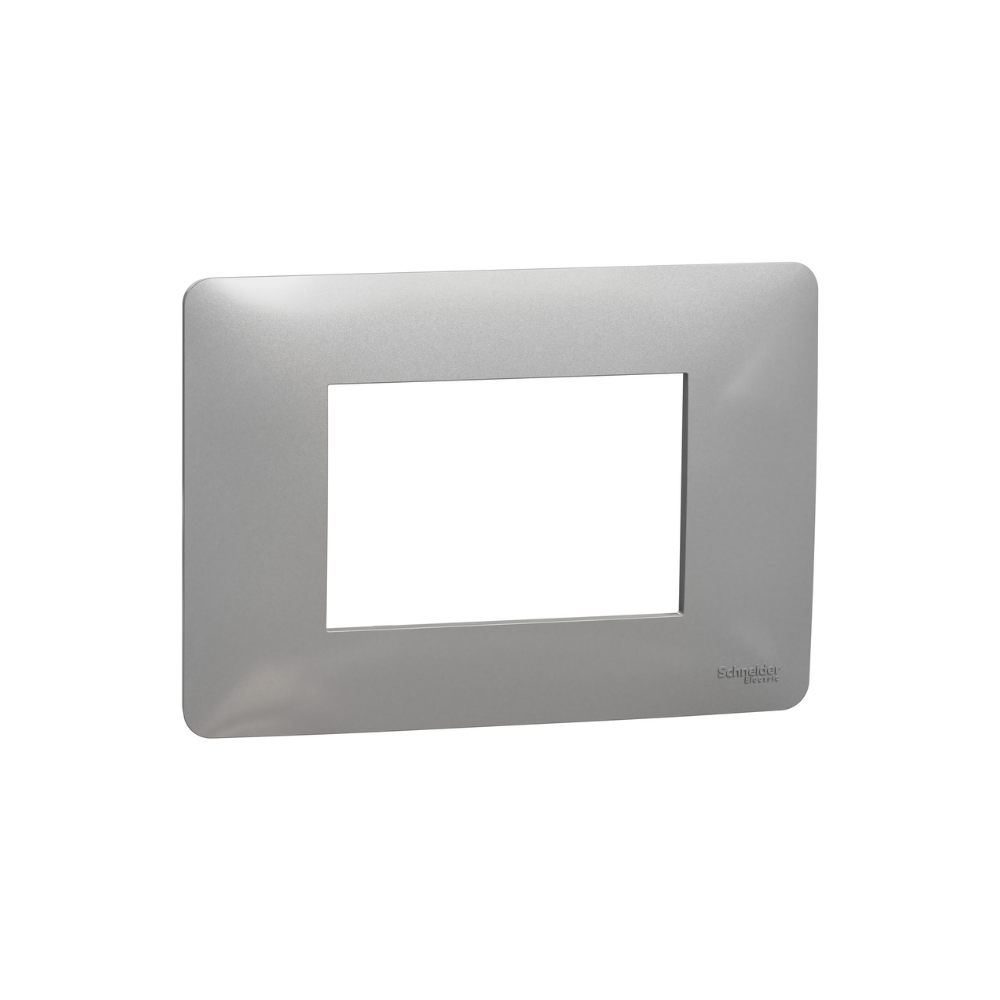 Schneider New Unica Cover Frame 3 Modules Studio Aluminum NU210330 ...